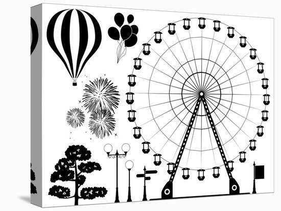 Amusement Park Elements-dmstudio-Stretched Canvas