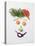 Amusing Face Made from Vegetables and Dill-null-Premier Image Canvas