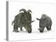 An Adult Albertaceratops Compared to a Modern Adult White Rhinoceros-Stocktrek Images-Premier Image Canvas
