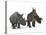 An Adult Einiosaurus Compared to a Modern Adult White Rhinoceros-Stocktrek Images-Premier Image Canvas