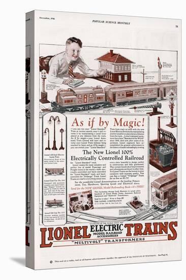 An Advertisement for the New Lionel 100% Elecrically Controlled Railroad-null-Premier Image Canvas