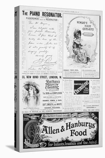 An Advertising Page in the Illustrated London News, Christmas Number, 1896-null-Premier Image Canvas