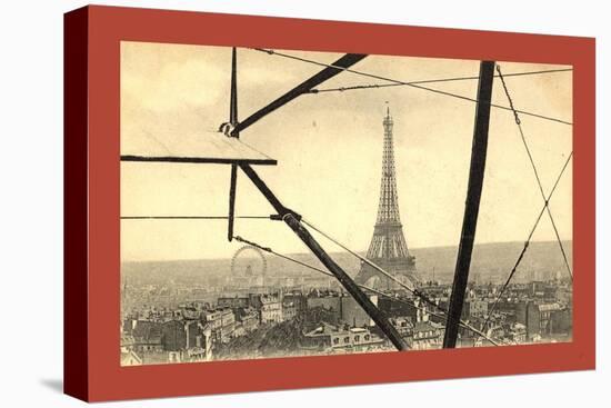 An Aerial View of the Eiffel Tower in Paris-null-Premier Image Canvas