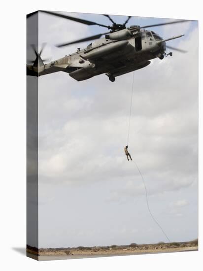 An Air Force Pararescueman Conducts a Combat Insertion and Extraction Exercise in Djibouti, Africa-null-Premier Image Canvas