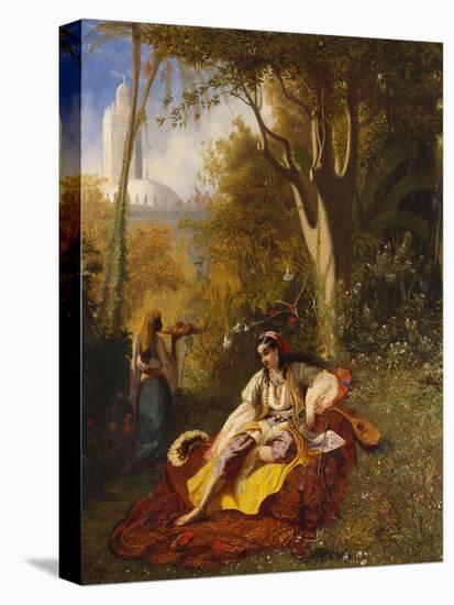 An Algerian Woman and Her Servant in a Garden-Charles Theodore Frere-Premier Image Canvas