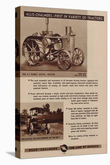 An Allis Chalmers Rumely Oil Pull Tractor-null-Premier Image Canvas