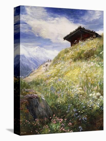 An Alpine Meadow, Switzerland-John MacWhirter-Premier Image Canvas