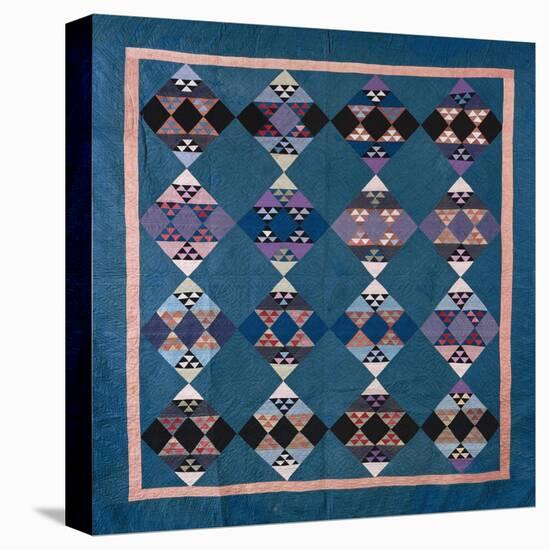 An Amish Bird in Flight Design Coverlet, Midwestern, Pieced and Quilted Cotton, 1900-1925-null-Premier Image Canvas