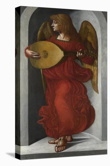 An Angel in Red with a Lute, C. 1490-1499-Giovanni Ambrogio De Predis-Premier Image Canvas