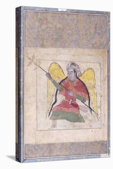 An Angel Wearing a Turban, Bearing a Staff, C.1370-80 (Gouache with Gold Paint on Paper)-null-Premier Image Canvas