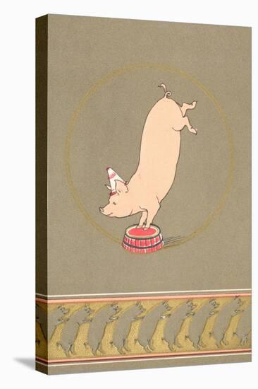 An Anthropomorphic Pig Performing in a Circus-null-Premier Image Canvas