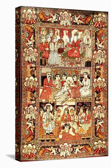 An Antique Pictorial Kirman Rug-null-Premier Image Canvas