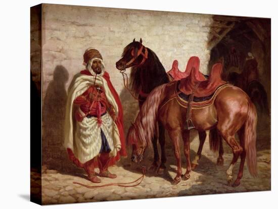 An Arab with Two Horses-Francois-hippolyte Lalaisse-Premier Image Canvas