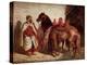 An Arab with Two Horses-Francois-hippolyte Lalaisse-Premier Image Canvas