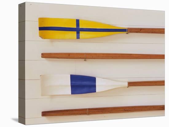 An Array of boat oars Mounted on a wall-null-Premier Image Canvas