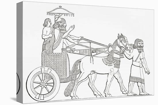 An Assyrian King in His Chariot of State, from the Imperial Bible Dictionary, Published 1889-null-Premier Image Canvas