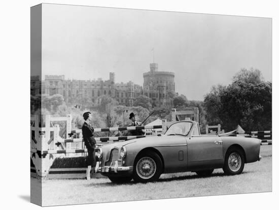 An Aston Martin DB2-4 MKII, with Windsor Castle in the Background, 1956-null-Premier Image Canvas