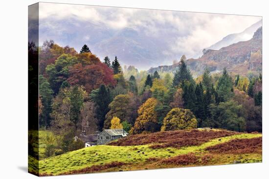 An autumn view of the scenic Langdale Valley, Lake District National Park, Cumbria, England, United-Peter Watson-Premier Image Canvas