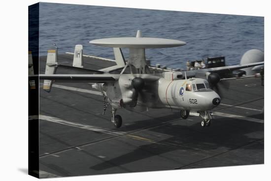 An E-2C Hawkeye Lands Aboard the Aircraft Carrier USS Nimitz-null-Premier Image Canvas