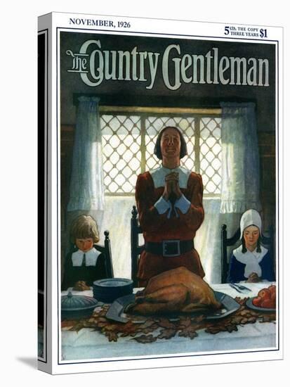 "An Early Thanksgiving," Country Gentleman Cover, November 1, 1926-Newell Convers Wyeth-Premier Image Canvas