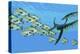 An Elasmosaurus Hunts a School of Bocaccio Fish-Stocktrek Images-Stretched Canvas