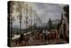 An Elegant Company Promenading outside a Palace, 16Th-17Th Century (Oil on Canvas)-Sebastian Vrancx-Premier Image Canvas