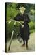 An Elegant Lady with a Bicycle-Paul Fischer-Premier Image Canvas