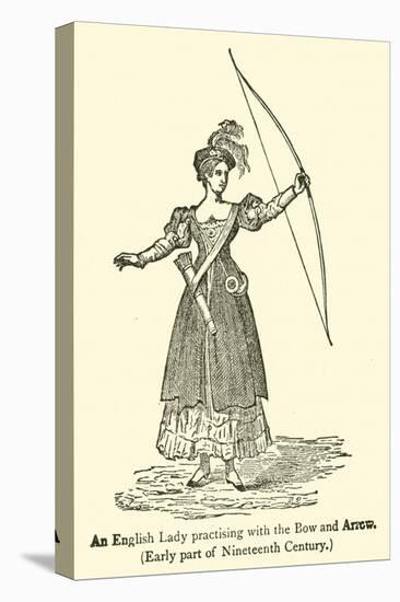 An English Lady Practising with the Bow and Arrow, Early Part of Nineteenth Century-null-Premier Image Canvas