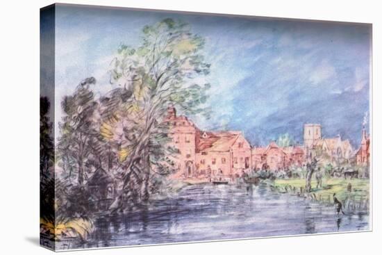 An English Village 1821 (Colour Litho)-John Constable-Premier Image Canvas