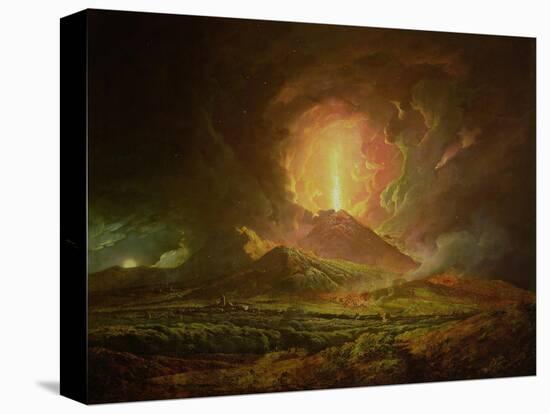 An Eruption of Vesuvius, Seen from Portici, circa 1774-6-Joseph Wright of Derby-Premier Image Canvas