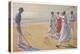 An Evening Game of Croquet on the Beach-null-Stretched Canvas