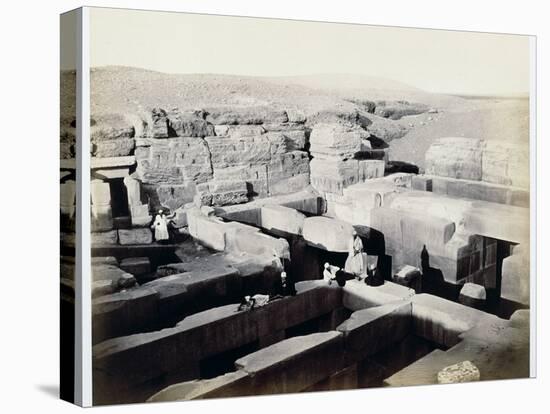 An excavated temple at the foot of the Sphinx, Giza, Egypt, 4th March 1862-Francis Bedford-Premier Image Canvas