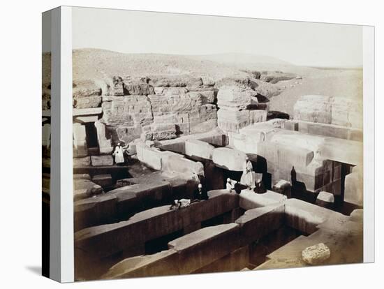 An excavated temple at the foot of the Sphinx, Giza, Egypt, 4th March 1862-Francis Bedford-Premier Image Canvas