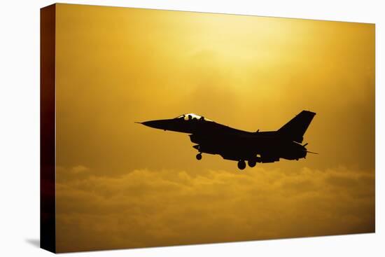 An F-16 Fighting Falcon Comes in for Landing-null-Premier Image Canvas