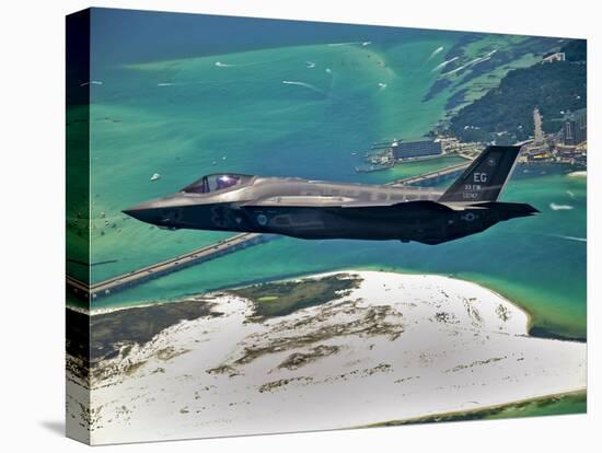 An F-35 Lightning II Flies Over Destin, Florida-Stocktrek Images-Premier Image Canvas