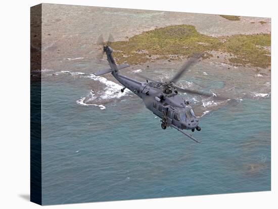 An HH-60G Pave Hawk Flies Along the Coastline of Okinawa, Japan-Stocktrek Images-Premier Image Canvas