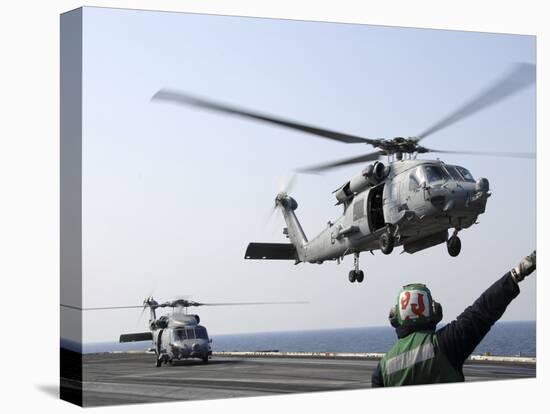 An HH-60H Sea Hawk Helicopter Takes Off from USS Ronald Reagan-Stocktrek Images-Premier Image Canvas