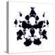 An Illustration Of A Black And White Rorschach Graphic-magann-Stretched Canvas