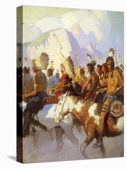 An Indian War Party, 1925-Newell Convers Wyeth-Premier Image Canvas