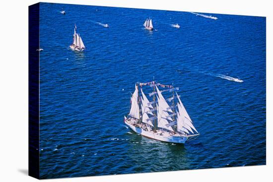 An Indonesian ship in the Liberty 100 celebration in New York City's Hudson River-null-Premier Image Canvas