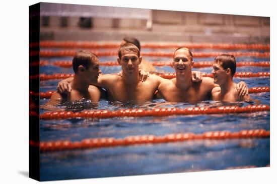 An Intercollegiate Team Locks Arms after Winning Medley Relay, 1964 Summer Olympics, Tokyo, Japa-Art Rickerby-Premier Image Canvas