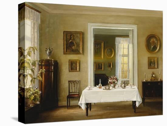 An Interior, (Oil on Canvas)-Hans Hilsoe-Premier Image Canvas