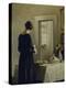 An Interior with a Woman at a Table-Carl Holsoe-Premier Image Canvas