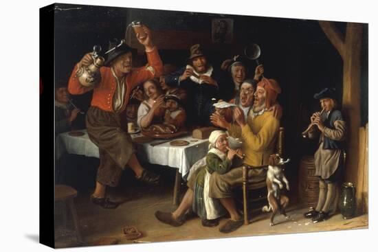 An Interior with Peasants Singing and Dancing Around a Table, 1681-Lambert Doomer-Premier Image Canvas