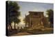 An Italian Villa with Figures, 19th Century-Jean Victor Bertin-Premier Image Canvas