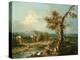 An Italianate River Landscape with Travellers-Francesco Zuccarelli-Premier Image Canvas