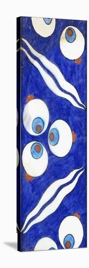 An Iznik Pottery Border Tile, with Bold Cintamani Triple Roundels and Paired Waves, C. 1570-null-Premier Image Canvas