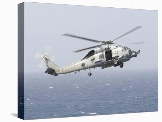 An Mh-60R Sea Hawk Helicopter Prepares to Land-null-Premier Image Canvas