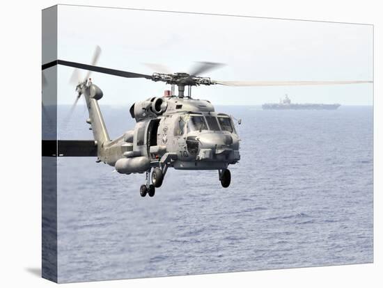 An MH-60R Seahawk Helicopter in Flight over the Pacific Ocean-Stocktrek Images-Premier Image Canvas