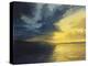 An Oil Painting on Canvas of a Dramatic High Contrast Sunset Sea View. A Battle between the Warm Li-Kiril Stanchev-Stretched Canvas